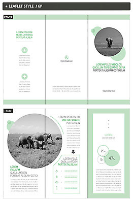 템플릿 표지디자인 표지 ZIP 내지 리플렛 여러마리 3단접지 코끼리 팜플렛 초원 사람없음 강가 인디자인 INDD 이미지템플릿 다수 포유류 강 파일형식