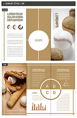 템플릿 표지디자인 표지 ZIP 내지 리플렛 3단접지 팜플렛 사람없음 여러개 야구 야구방망이 야구글러브 막대그래프 야구공 원그래프 인디자인 INDD 이미지템플릿 다수 공 그래프 구기 야구용품 글러브 파일형식