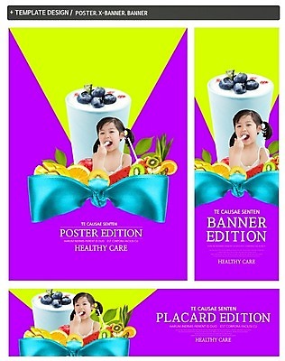 PSD 템플릿 배너템플릿 여자 가로배너 ZIP 포스터 리본 세로배너 어린이 오렌지 키위 한명 사람 상반신 세트 한국인 현수막 먹기 블루베리 요거트 소녀한명만 1 배너 과일 모션 유제품 동양인 가로 세로 여자한명만 소녀만 파일형식