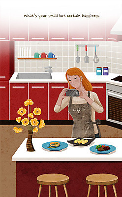 PSD 여자 행복 의자 일러스트 주방용품 요리 한명 사람 상반신 성인 스마트폰 주방 꽃병 사진촬영 앞치마 싱크대 안식처 성인여자한명만 소확행 국내일러스트 1 꽃 감정 가구 생활용품 휴식 핸드폰 스마트기기 촬영 개수대 신조어 여자한명만 성인여자만 파일형식