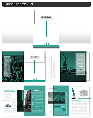 템플릿 ZIP 도로 빌딩 팜플렛 사람없음 고층빌딩 미국 도시 자유의여신상 인디자인 INDD 이미지템플릿 길 북아메리카 교통시설 건물 세계문화유산 파일형식