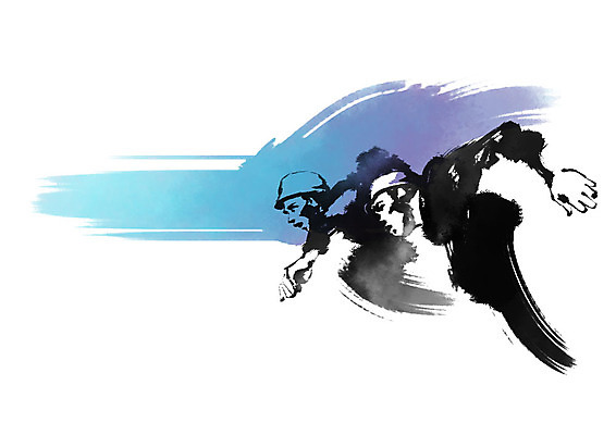 PSD 남자 일러스트 비즈니스 캘리그라피 붓터치 사람 상반신 성인 두명 달리기 비즈니스맨 안전모 준비자세 성인남자만 국내일러스트 포즈 모션 직장인 헬멧 안전장비 준비 남자만 성인만 파일형식