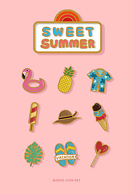 아이콘 슬리퍼 막대사탕 사람없음 여름 여름휴가 바캉스 세트 반팔티셔츠 파인애플 배지 튜브 콘아이스크림 야자수잎 막대아이스크림 챙모자 2D아이콘 AI파일 모자_잡화 계절 신발 티셔츠 잎 과일 휴가 아이스크림 사탕 열대과일 파일형식 벡터 여름_계절