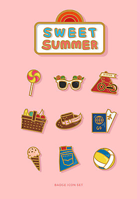 아이콘 막대사탕 사람없음 여름 세트 선글라스 자전거 비치볼 여권 배지 과일바구니 청치마 콘아이스크림 챙모자 2D아이콘 AI파일 모자_잡화 계절 안경 과일 공 아이스크림 바캉스용품 사탕 치마 바구니 바이크 파일형식 벡터