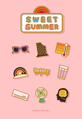 아이콘 음료 사람없음 여름 세트 선글라스 초콜릿 선풍기 더위 온도계 체온계 에어컨 땀 배지 기온상승 2D아이콘 AI파일 계절 안경 날씨 디저트 가전제품 기온 파일형식 벡터