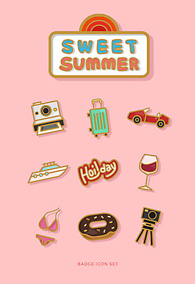 아이콘 와인잔 휴가 사람없음 여름 세트 비키니 캐리어 보트 오픈카 폴라로이드 배지 튜브 영상기 2D아이콘 AI파일 계절 수영복 배_교통 술잔 승용차 카메라 여행가방 파일형식 벡터