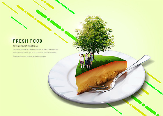 전신 PSD 나무 편집이미지 접시 여자 남자 어린이 포크 서기 사람 초원 여러명 친구 케이크 한국인 가리킴 신선 조각케이크 어린이만 이미지편집 식물 식기 다수 관계 모션 디저트 동양인 손짓 파일형식