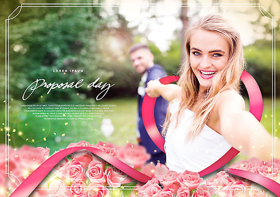 PSD 서양인 나무 편집이미지 커플 드레스 여자 남자 리본 결혼 미소 사람 초원 상반신 20대 성인 두명 장미 손잡기 예복 프로포즈데이 성인만 이미지편집 외국인 식물 옷 기념일 꽃 관계 모션 표정 이벤트 청년 파일형식