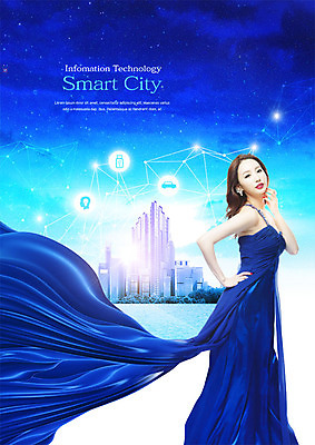 전신 PSD 편집이미지 응시 드레스 여자 자동차 한명 사람 빌딩 20대 성인 파란색 한국인 도시 연결 스마트 의료성형뷰티 스마트홈 이미지편집 1 시선 옷 육상교통 컬러 컨셉 동양인 청년 건물 파일형식 AI_인공지능