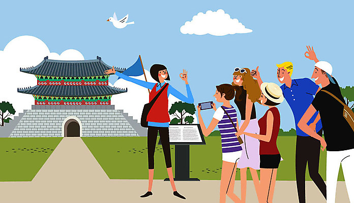 전신 외국인 구름 여자 남자 일러스트 가이드 하늘 미소 사람 여러명 성인 관광지 스마트폰 청춘 여행객 궁전 최고 OK 아르바이트 단체관광 안내요원 최저임금 비정규직 국내일러스트 AI파일 자연요소 직업 여행 다수 컨셉 고건축 비즈니스 표정 인종 손짓 경제 핸드폰 스마트기기 파일형식 벡터