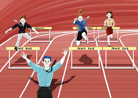 전신 PSD 여자 남자 캠페인 일러스트 사람 정장 여러명 상반신 성인 달리기 점프 우승 직장인 뛰어넘기 우수사원 장애물달리기 미투운동 펜스룰 국내일러스트 직업 옷 다수 모션 경기 최고 사회이슈 넘기 파일형식