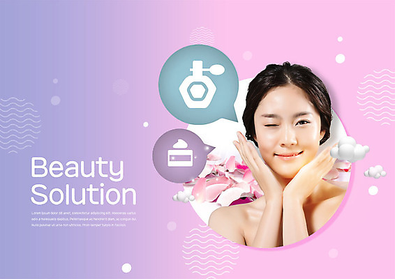 PSD 편집이미지 여자 꽃잎 윙크 한명 미소 사람 상반신 20대 성인 뷰티 한국인 향수 의료성형뷰티 성인여자한명만 이미지편집 1 꽃 표정 동양인 청년 화장품 여자한명만 성인여자만 파일형식