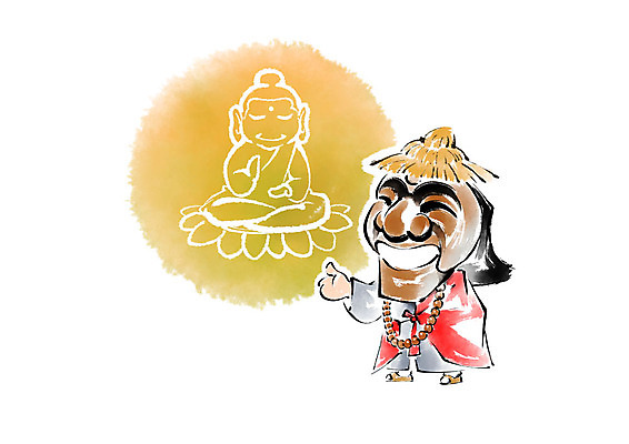 전신 PSD 한국전통 남자 일러스트 캘리그라피 붓터치 한명 사람 성인 한국인 승려 부처 전통탈 염주 승복 삿갓 국내일러스트 모자_잡화 1 전통 불교 전통소품 한국 동양인 성직자 불교용품 탈 파일형식