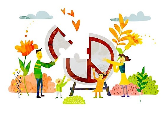 전신 PSD 여자 남자 꽃 어린이 일러스트 가족 나뭇잎 미소 사람 여러명 성인 표지판 투표 선거 국내일러스트 식물 다수 잎 관계 알림판 표정 민주주의 파일형식