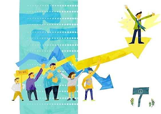 전신 PSD 여자 남자 화살표 일러스트 미소 사람 여러명 성인 만세 최고 투표 선거 하락 즐거움 상승 당선 국내일러스트 감정 다수 컨셉 모션 표정 민주주의 파일형식