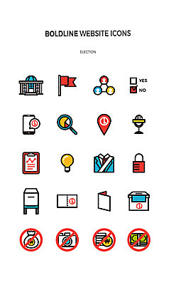 아이콘 지폐 전구 돋보기 자물쇠 사람없음 세트 도장 카메라 깃발 돈다발 투표 선거 사회이슈 라인아이콘 마이크 국회의사당 투표함 공정선거 모바일투표 부정선거 위치정보 후보 볼드라인 2D아이콘 AI파일 음향기기 컨셉 돈 전자제품 정보 민주주의 파일형식 벡터