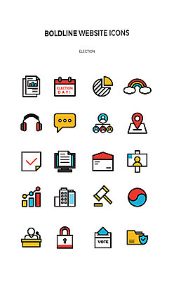아이콘 무지개 그래프 사람모양 자물쇠 사람없음 건물 세트 모니터 헤드셋 뉴스 투표 선거 사회이슈 라인아이콘 보안 태극 의사봉 투표함 선거유세 선거일 위치정보 채팅 볼드라인 2D아이콘 AI파일 자연요소 모양 문양 건축물 음향기기 컨셉 안전 컴퓨터 헤드폰 정보 민주주의 파일형식 벡터