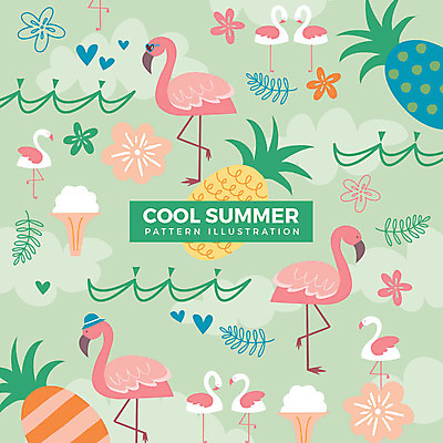 구름 꽃잎 패턴 일러스트 나뭇잎 사람없음 여름 선글라스 마주보기 하트 플라밍고 파인애플 챙모자 컵아이스크림 국내일러스트 AI파일 자연요소 모양 모자_잡화 계절 꽃 안경 잎 무늬 과일 모션 조류 아이스크림 열대과일 파일형식 벡터