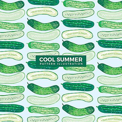 패턴 일러스트 단면 오이 사람없음 여름 여러개 국내일러스트 AI파일 계절 다수 무늬 채소 파일형식 벡터