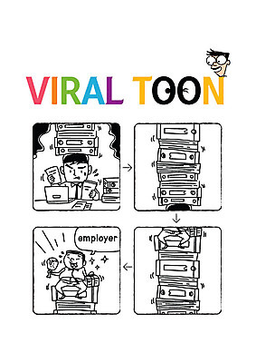 전신 남자 일러스트 사람 상반신 성인 세명 노트북 사무실 쌓기 업무 직장인 사장 만화 즐거움 닭다리 업무과다 카툰스타일 서류더미 힘듦 국내일러스트 AI파일 직업 감정 컨셉 비즈니스 모션 전자제품 작업 문서 파일형식 벡터 더미