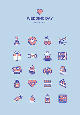 아이콘 결혼 초 사탕 사람없음 선물상자 세트 파티 케이크 고깔모자 하트 축하 조각케이크 컵케이크 향수 음식대접 피로연 2D아이콘 AI파일 모양 모자_잡화 컨셉 디저트 선물 이벤트 상자 화장품 환대 파일형식 벡터