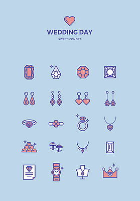 아이콘 결혼 목걸이 사람없음 세트 귀걸이 반지 보석 손목시계 티아라 예물 다이아몬드 보증서 순금 예단 2D아이콘 AI파일 시계 장신구 왕관 이벤트 광석 전통혼례 파일형식 벡터