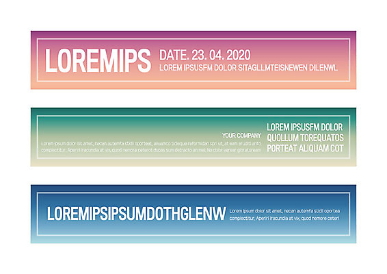 템플릿 배너템플릿 가로배너 선 분홍색 사각프레임 사람없음 초록색 파란색 현수막 그라데이션 배너세트 AI파일 배너 컬러 프레임 가로 세트 사각형 파일형식 벡터