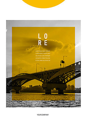 도형 구름 템플릿 표지 하늘 사람없음 강 노란색 프레젠테이션 문서템플릿 서식 레이아웃 문서 제안서 가교 이미지템플릿 AI파일 자연요소 건축물 컬러 파일형식 벡터