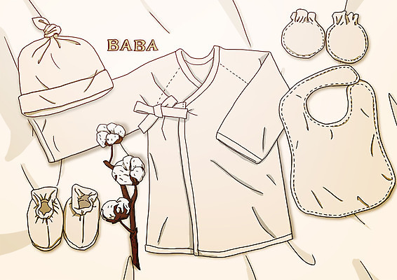 PSD 일러스트 사람없음 아기용품 아기신발 출산준비 턱받이 배냇저고리 손싸개 아기모자 아트툰 목화솜 국내일러스트 모자_잡화 신발 출산 솜 오브젝트 그림 파일형식