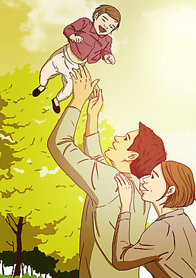 전신 PSD 나무 공원 여자 남자 딸 행복 일러스트 가족 안기 엄마 서기 들기 사람 상반신 성인 야외 세명 화목 아기 가족라이프 아빠 즐거움 아트툰 국내일러스트 식물 라이프스타일 공공시설 감정 컨셉 관계 모션 그림 파일형식