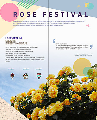 도형 PSD 템플릿 표지디자인 북디자인 출판디자인 내지 꽃다발 꽃밭 2단접지 북커버 팜플렛 사람없음 장미 노란색 원형 삼각형 꽃바구니 장미축제 이미지템플릿 꽃 리플렛 컬러 바구니 꽃축제 파일형식