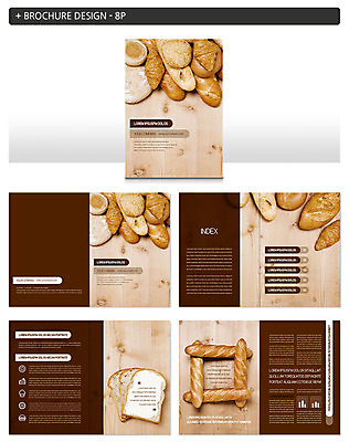 템플릿 ZIP 빵 종류 팜플렛 사람없음 다양 바게트 식빵 크림 호밀빵 통호밀빵 인디자인 INDD 이미지템플릿 음식 다수 파일형식