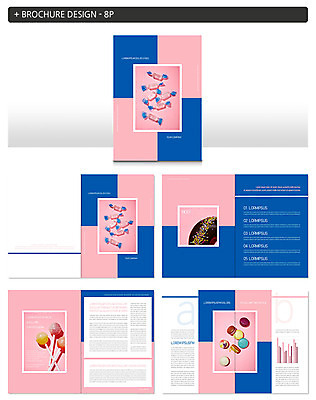 템플릿 ZIP 그래프 막대사탕 사탕 팜플렛 사람없음 초콜릿 여러개 도넛 마카롱 인디자인 INDD 이미지템플릿 다수 디저트 파일형식