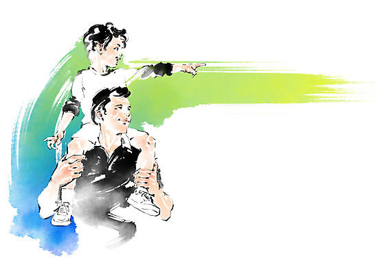 전신 PSD 남자 어린이 일러스트 캘리그라피 붓터치 서기 상반신 성인 두명 가리킴 목말 번짐 국내일러스트 모션 사람 손짓 파일형식 효과