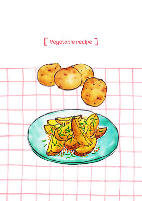 PSD 그릇 음식 채소 일러스트 감자 사람없음 여러개 감자튀김 국내일러스트 식기 다수 튀김 파일형식