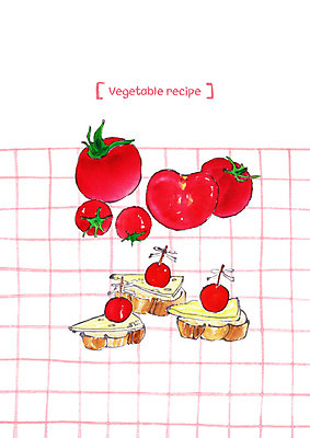 PSD 빵 토마토 채소 일러스트 방울토마토 사람없음 크래커 이쑤시개 국내일러스트 음식 쿠키 파일형식