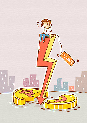 전신 남자 화살표 일러스트 그래프 한명 앉기 성인 건물 하락 가상화폐 국내일러스트 AI파일 1 건축물 컨셉 돈 모션 사람 파일형식 벡터