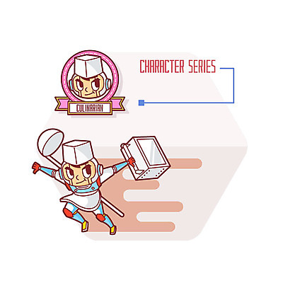 캐릭터 일러스트 사람없음 주방장 요리사 로봇 국자 철가방 4차산업 국내일러스트 일러캐릭터 AI파일 직업 산업 가방 주방용품 파일형식 벡터