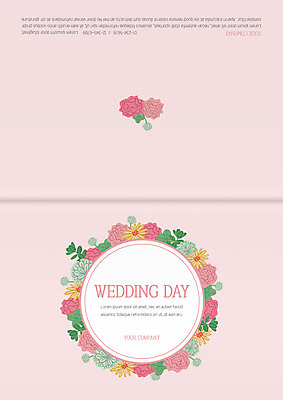 템플릿 꽃 결혼 카드템플릿 프레임 사람없음 원형 청첩장 초대장 초대 꽃프레임 이미지템플릿 AI파일 도형 식물 카드_감사 이벤트 파일형식 벡터