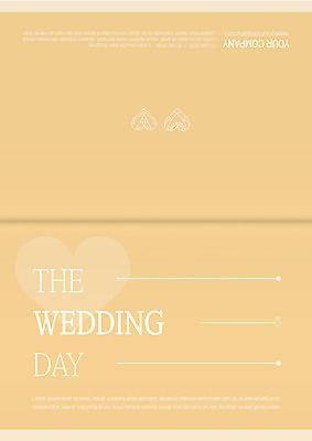 템플릿 선 결혼 카드템플릿 사람없음 노란색 하트 청첩장 초대장 초대 이미지템플릿 AI파일 모양 컬러 카드_감사 이벤트 파일형식 벡터