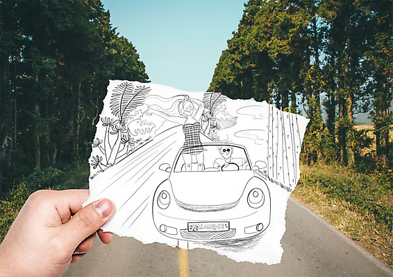 PSD 나무 편집이미지 손 여자 남자 종이 도로 여행 자동차 들기 신체부위 세명 여름 즐거움 그림 이미지편집 식물 계절 감정 길 육상교통 교통시설 모션 사람 파일형식