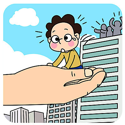 구름 손 남자 일러스트 응원 한손 빌딩 여러명 성인 신체부위 도움 구출 눈물 예방 자살방지 자살예방 국내일러스트 AI파일 자연요소 감정 다수 컨셉 사람 건물 파일형식 벡터