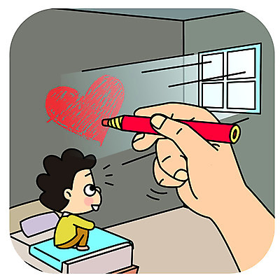 손 남자 일러스트 색연필 한손 사랑 미소 성인 두명 신체부위 햇빛 하트 도움 구출 예방 관심 자살방지 자살예방 국내일러스트 AI파일 모양 감정 컨셉 학용품 표정 사람 태양 파일형식 벡터