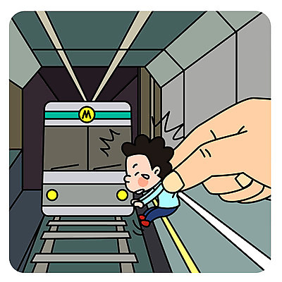 손 남자 일러스트 한손 성인 두명 신체부위 도움 구출 전철 예방 전철역 자살 자살방지 자살예방 국내일러스트 AI파일 육상교통 컨셉 대중교통 사람 역 파일형식 벡터