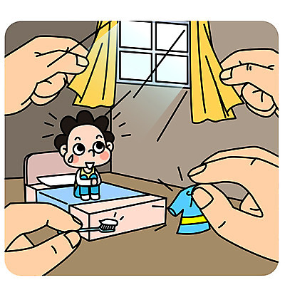 손 옷 남자 일러스트 창문 한손 미소 여러명 성인 신체부위 햇빛 도움 구출 칫솔 눈물 예방 관심 자살방지 자살예방 국내일러스트 AI파일 감정 다수 컨셉 표정 사람 위생용품 태양 파일형식 벡터