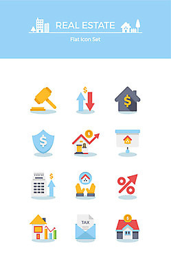아이콘 화살표 부동산 그래프 주택 사람없음 세트 달러 퍼센트 하락 플랫아이콘 보안 상승 손모양 의사봉 세금 2D아이콘 AI파일 모양 컨셉 돈 안전 건물 특수기호 재산 파일형식 벡터 손_신체부위
