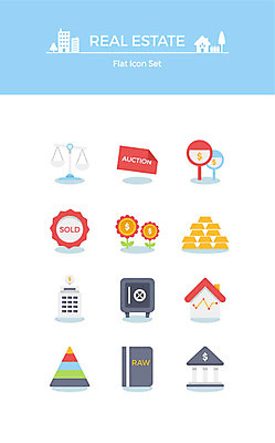 아이콘 꽃무늬 부동산 주택 사람없음 건물 세트 판매 플랫아이콘 은행 금고 금괴 양팔저울 경매 법전 삼각뿔 2D아이콘 AI파일 건축물 꽃 무늬 저울 책 금융 경제 재산 황금 파일형식 벡터