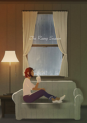 PSD 여자 일러스트 창문 티타임 휴식 한명 앉기 성인 여름 소파 비 장마 빗줄기 안식처 성인여자한명만 국내일러스트 자연요소 1 계절 컨셉 의자 모션 날씨 사람 비_날씨 여자한명만 성인여자만 파일형식