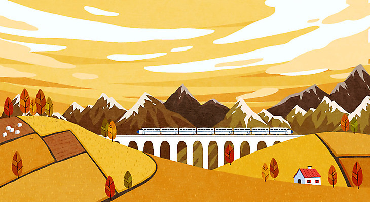 PSD 나무 백그라운드 밭 일러스트 하늘 산 주택 사람없음 기차 가을 가을배경 국내일러스트 식물 계절 육상교통 농업 대중교통 건물 파일형식 가을_계절