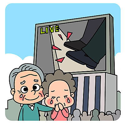 여자 노년 남자 일러스트 여러명 상반신 성인 평화 기쁨 군중 사회이슈 눈물 밟기 라이브 정상회담 통일 노인만 남북회담 국내일러스트 AI파일 감정 다수 컨셉 모션 회의 사람 경제 성인만 파일형식 벡터